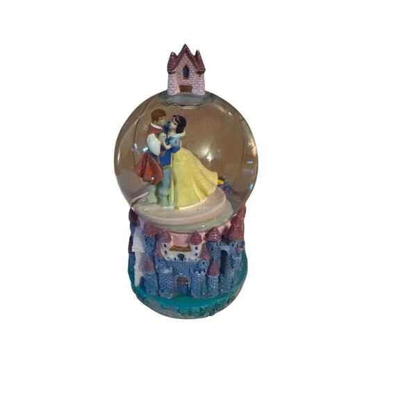 Disney Store Sleeping Beauty Snow Globe Dancing Spinning Aurora and Prince 5" - Picture 1 of 7